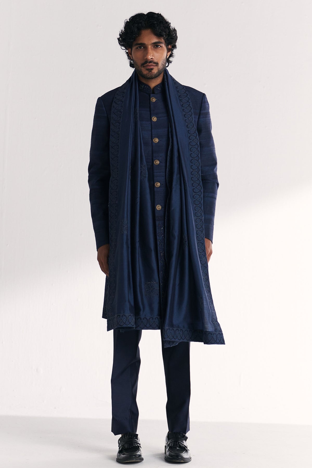 Jauhar Blue Achkan Set