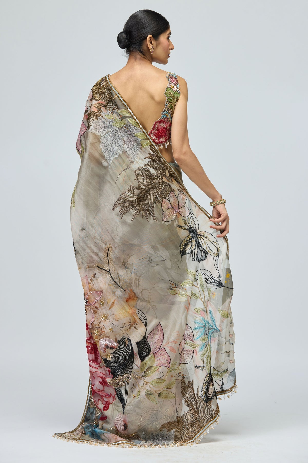 Nature Printed Saree