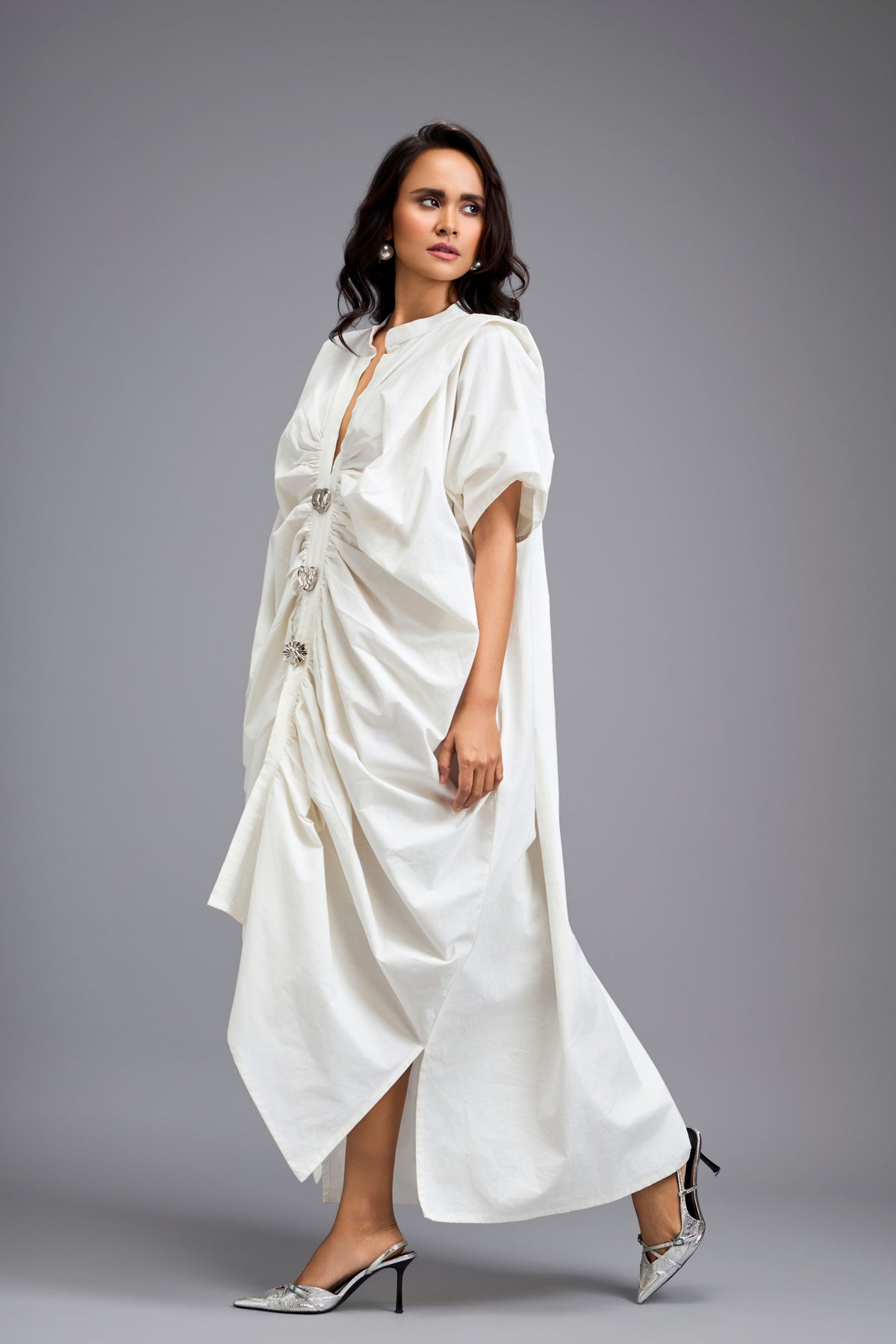Voluminous Draped Dress