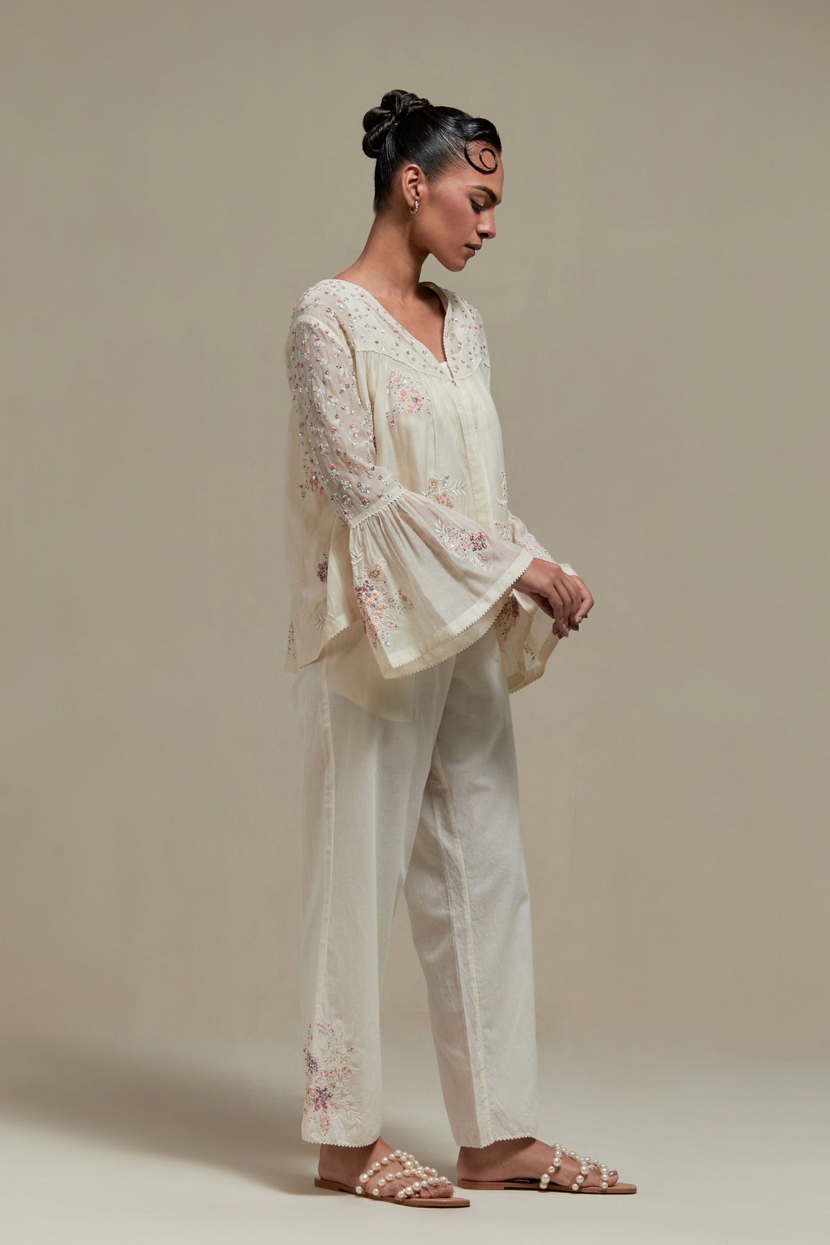 Pink Chanderi Co-ord Set