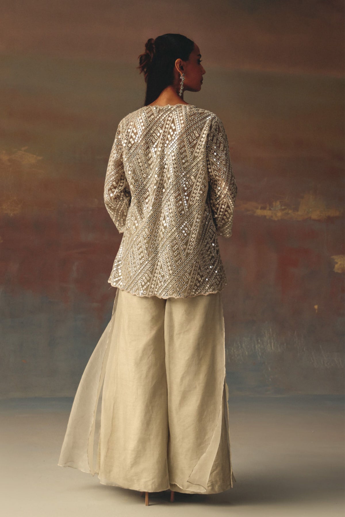 Silver Double Layered  Palazzo