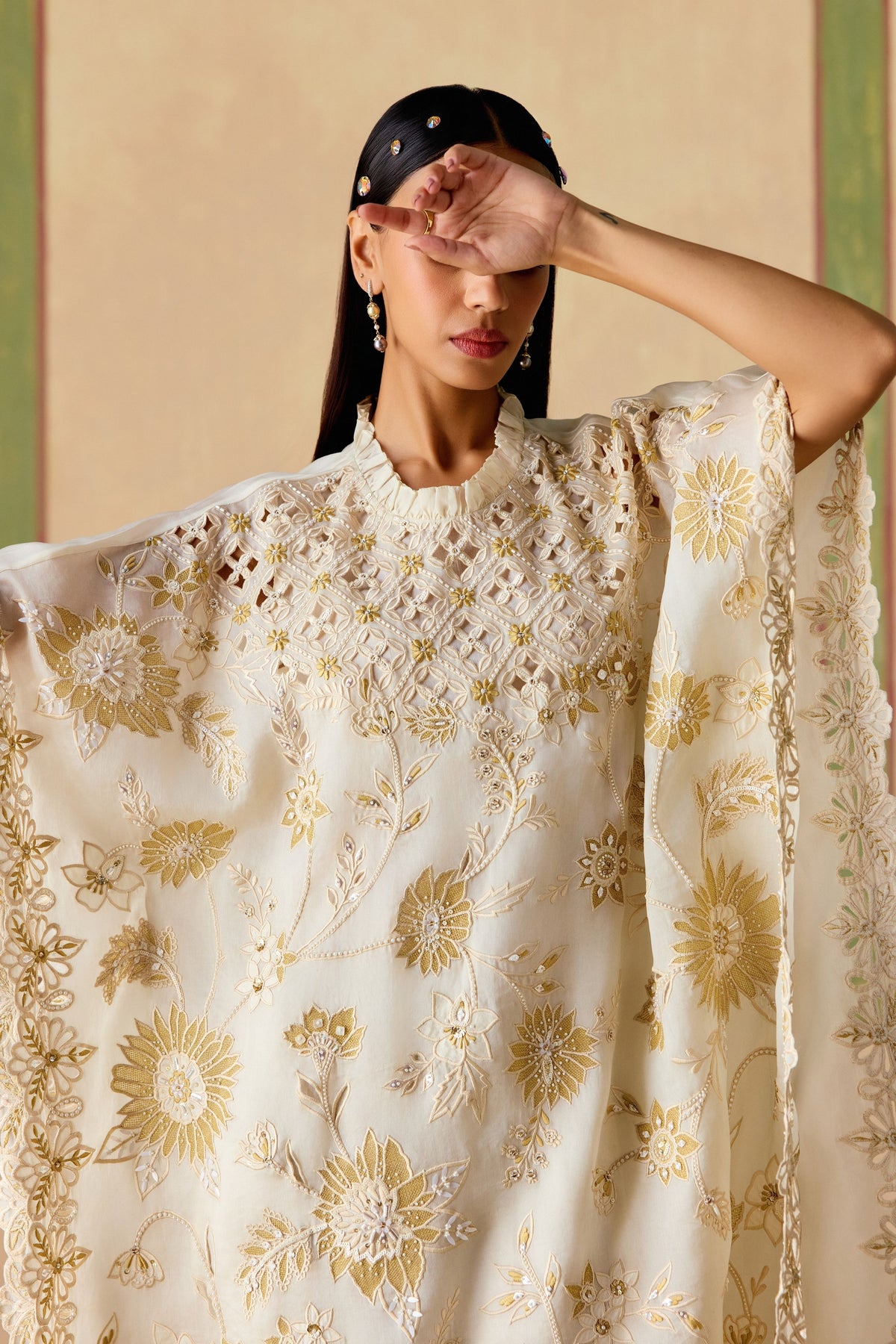Ivory Long Kaftan