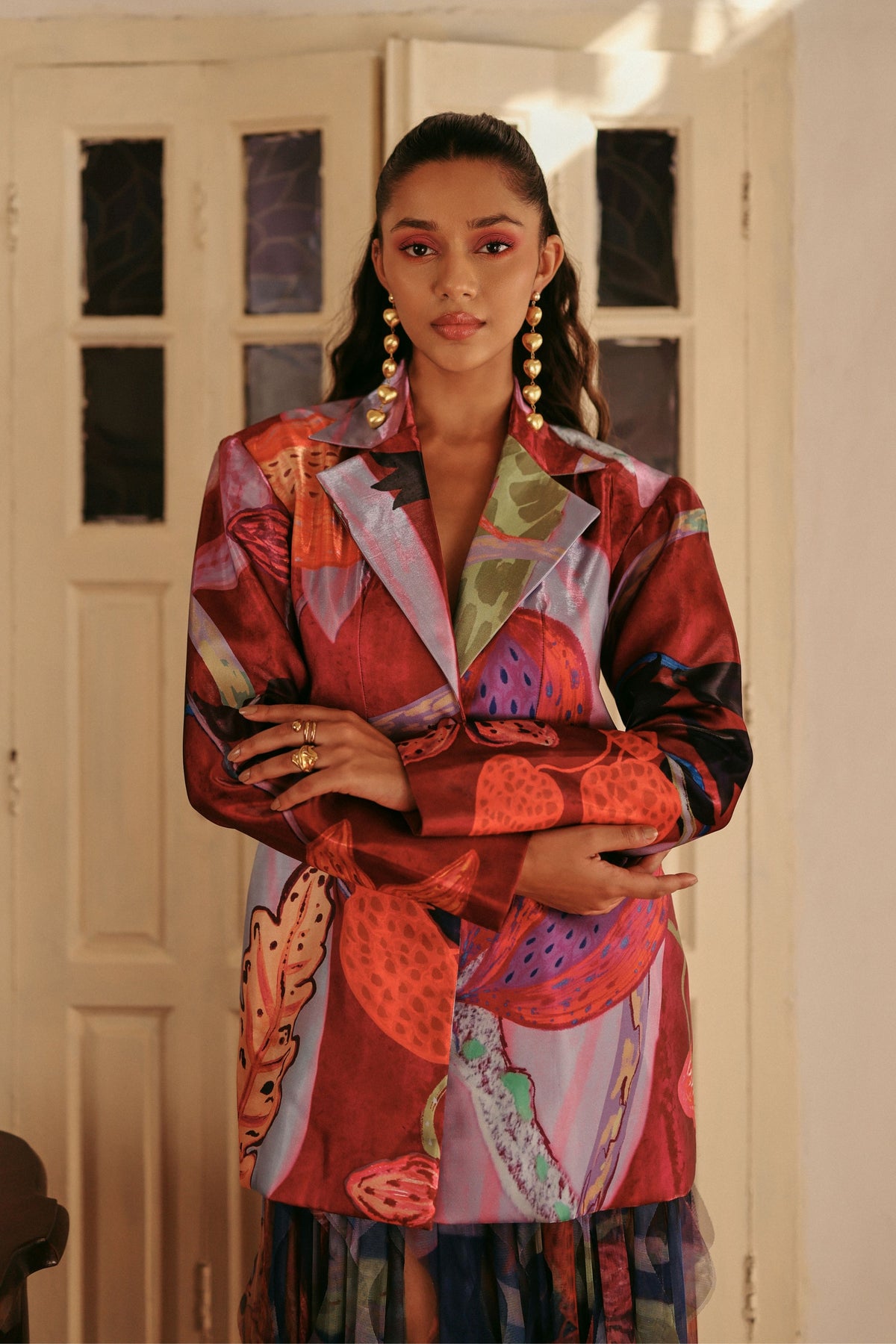 Ruffled Muse Blazer Set