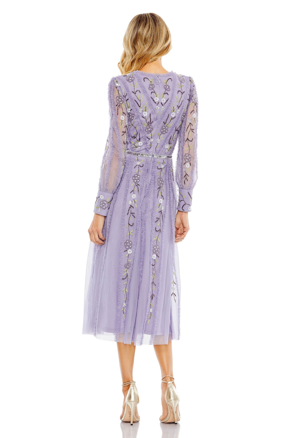 Midi Allover Frill Dress