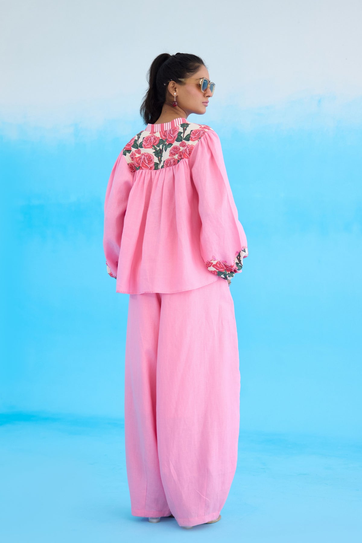Pink Rose Baggy Pants