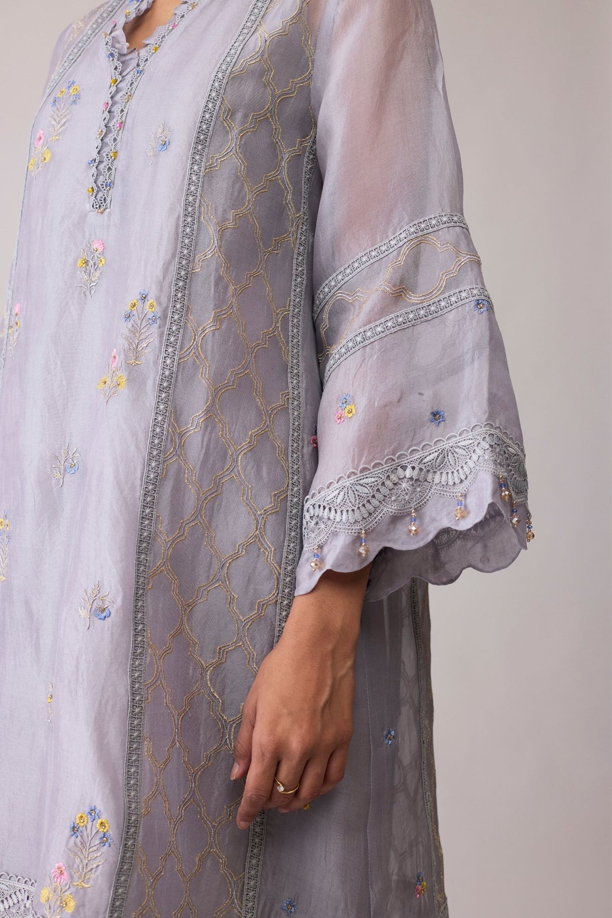 Farida Grey Kurta Set