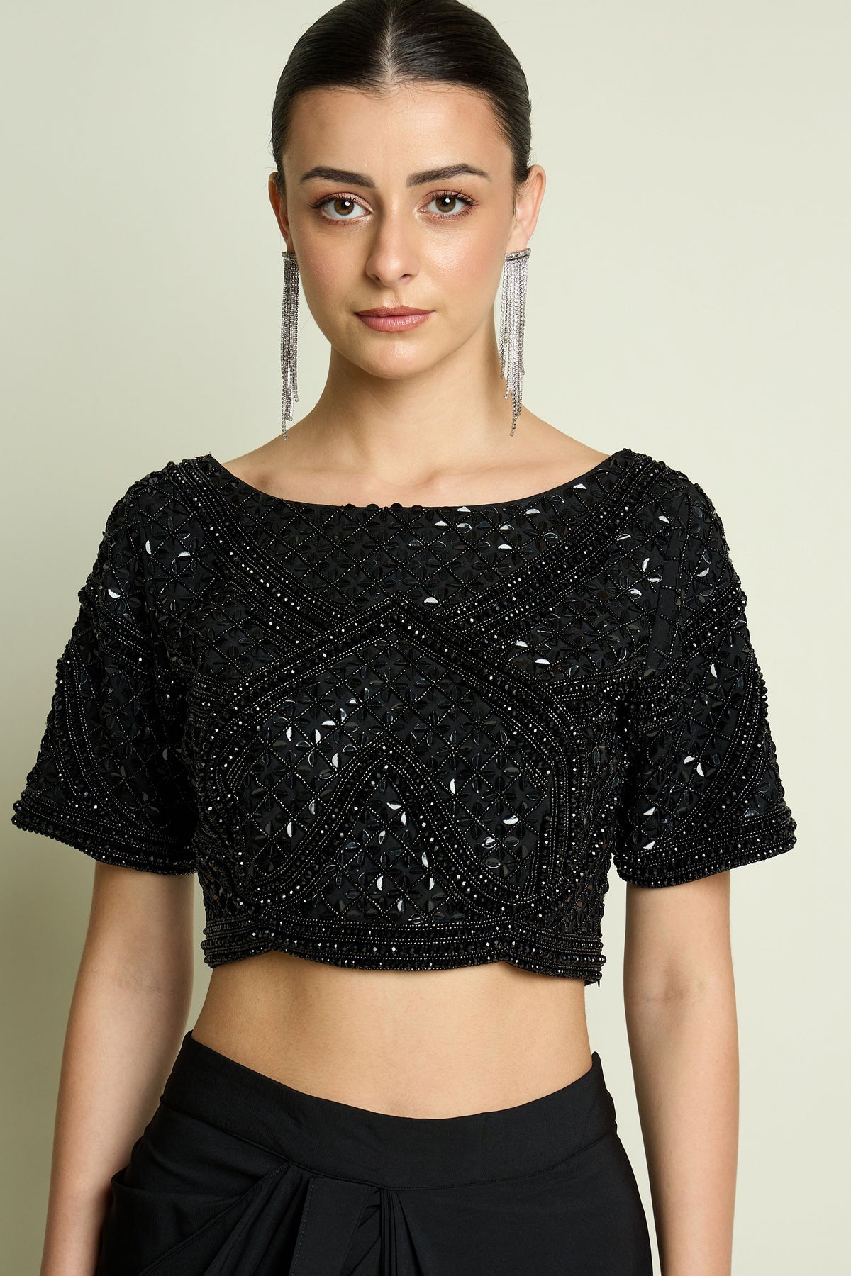 Noir Crystle  Blouse