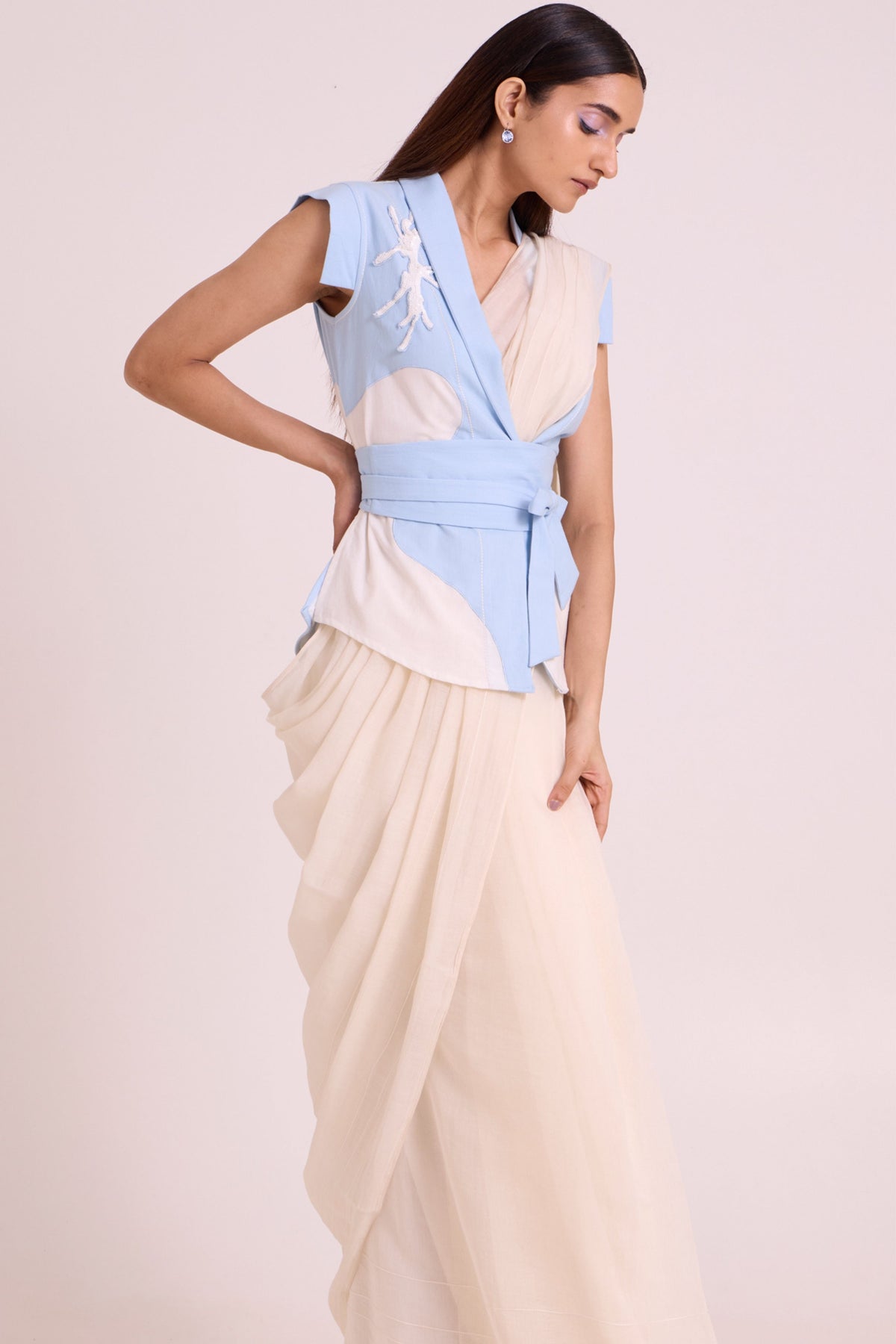 Zarya Wrapped Vest & Saree