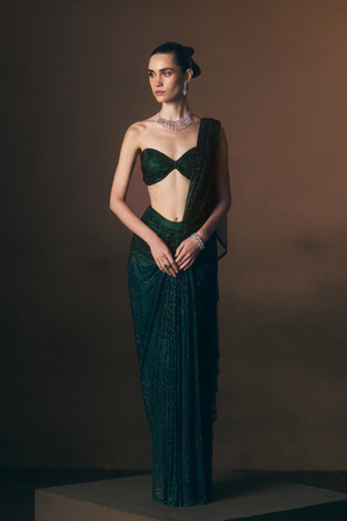 Cypress Drape Saree Set