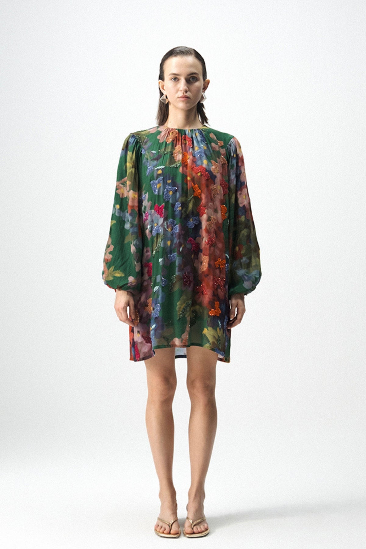 Thea Embroidered Short Dress