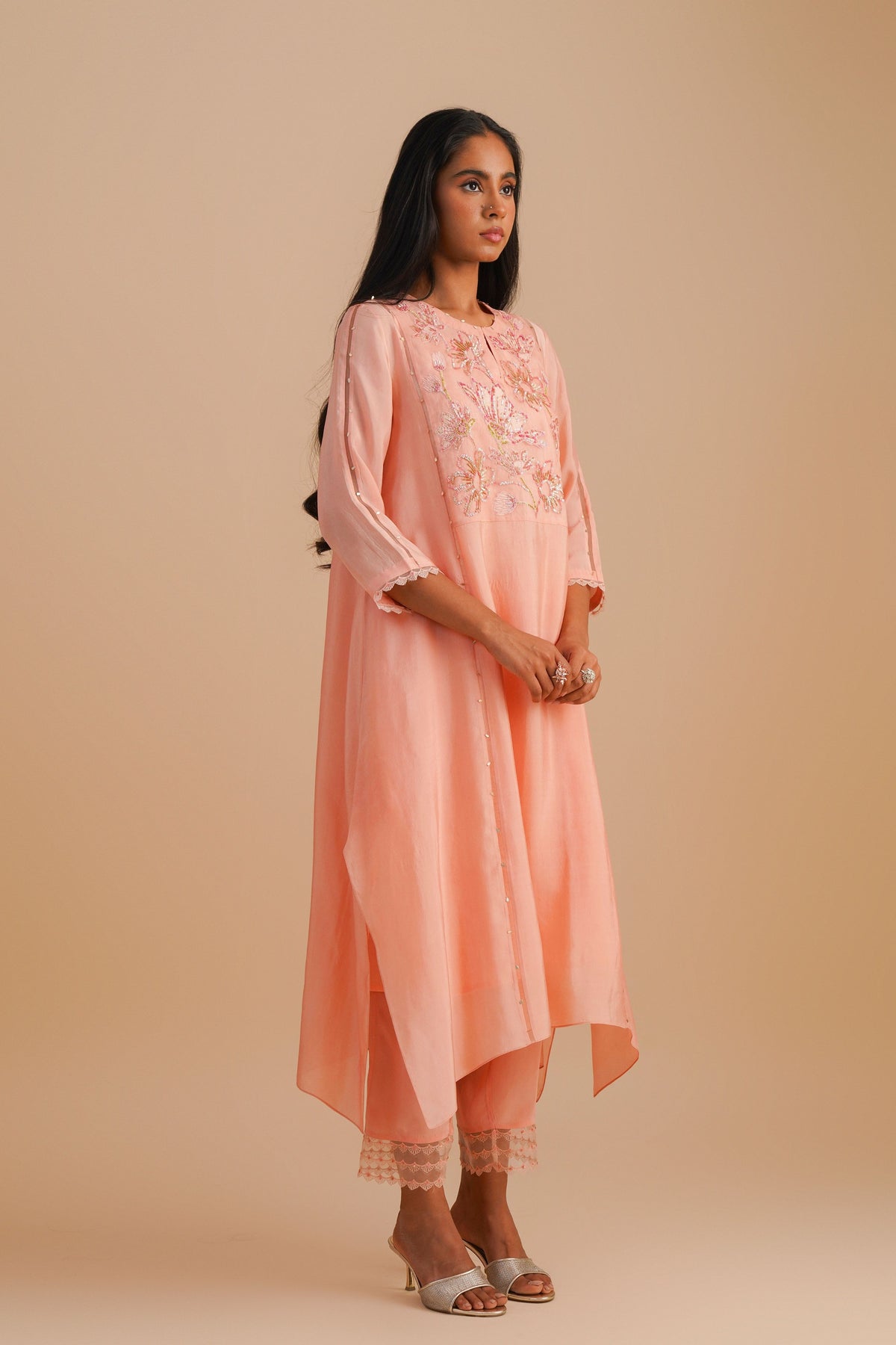 Blush Applique Kurta Set