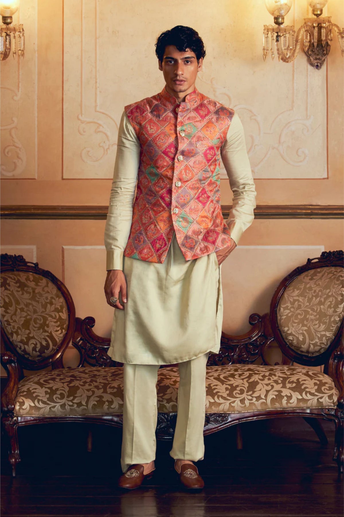 Multicolored Nehru Jacket