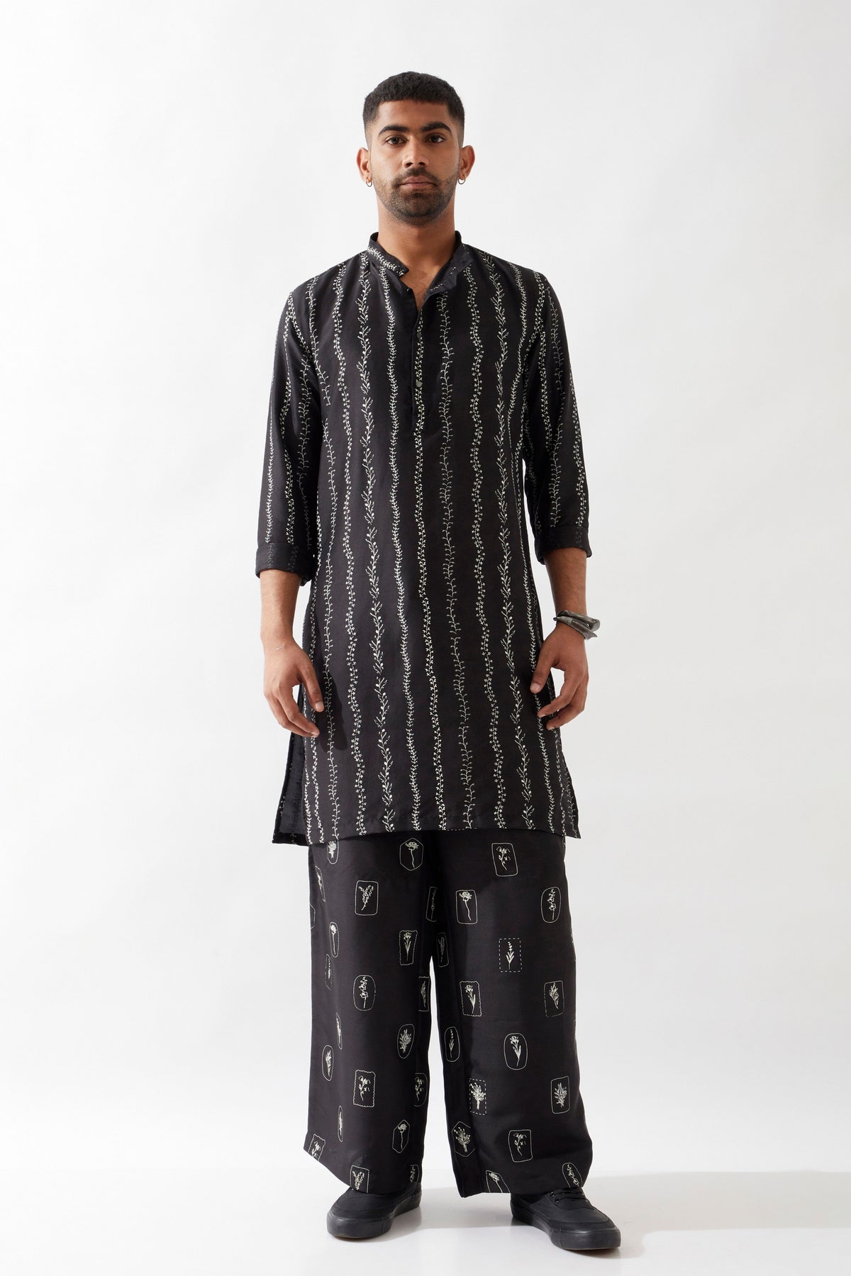 Irvin Vine Black Kurta Set