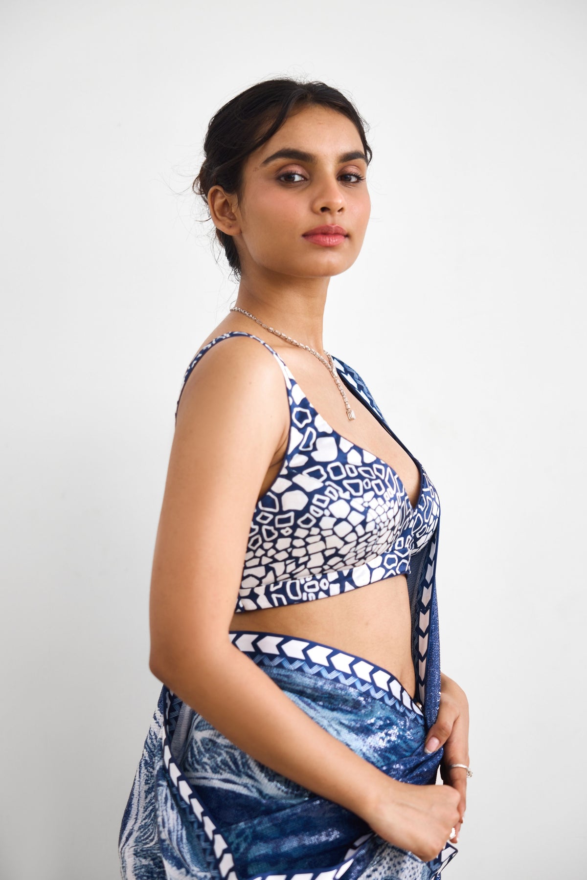 Swirl Sequence Saree Set