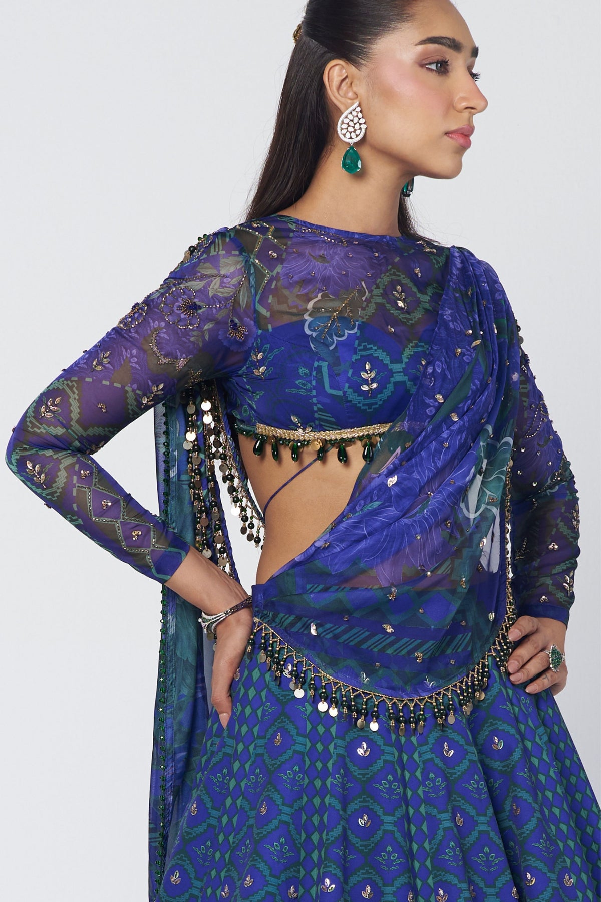 Dolly Drape Lehenga Set