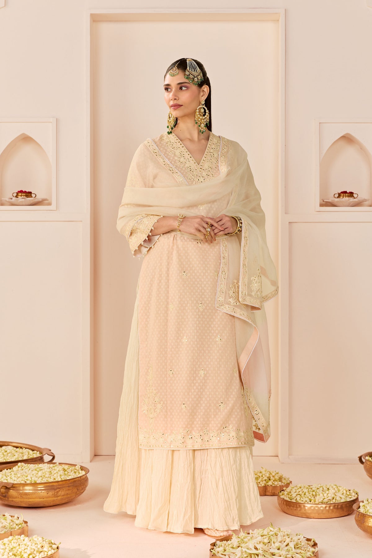 Ruhani Carnation Pink Skirt Set