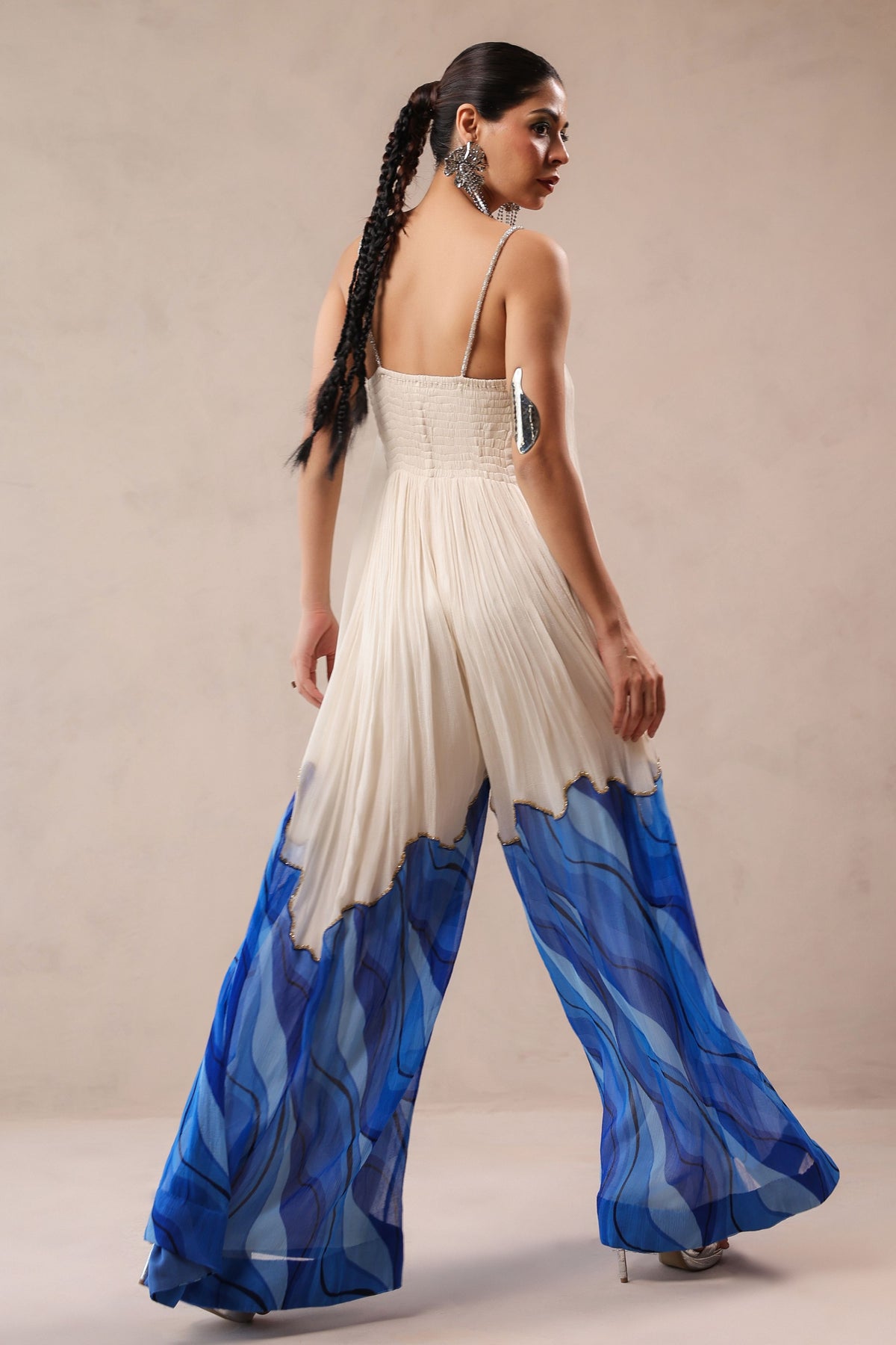 La Bling Mirror Ruched Jumpsuit