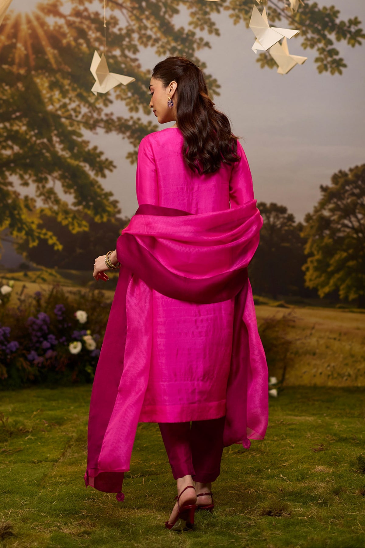 Alive Within Embroidered Pink Kurta Set
