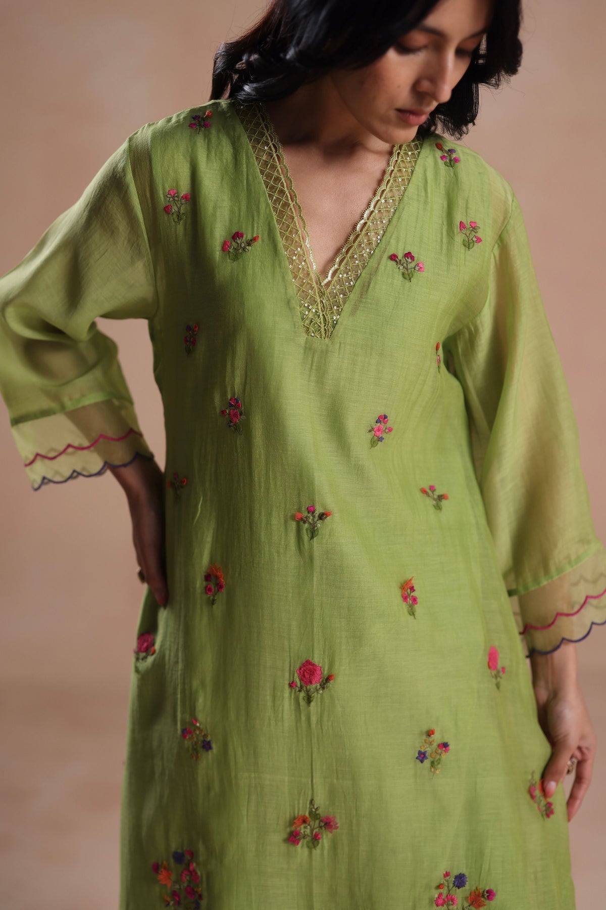 Zeya Green Kurta Set