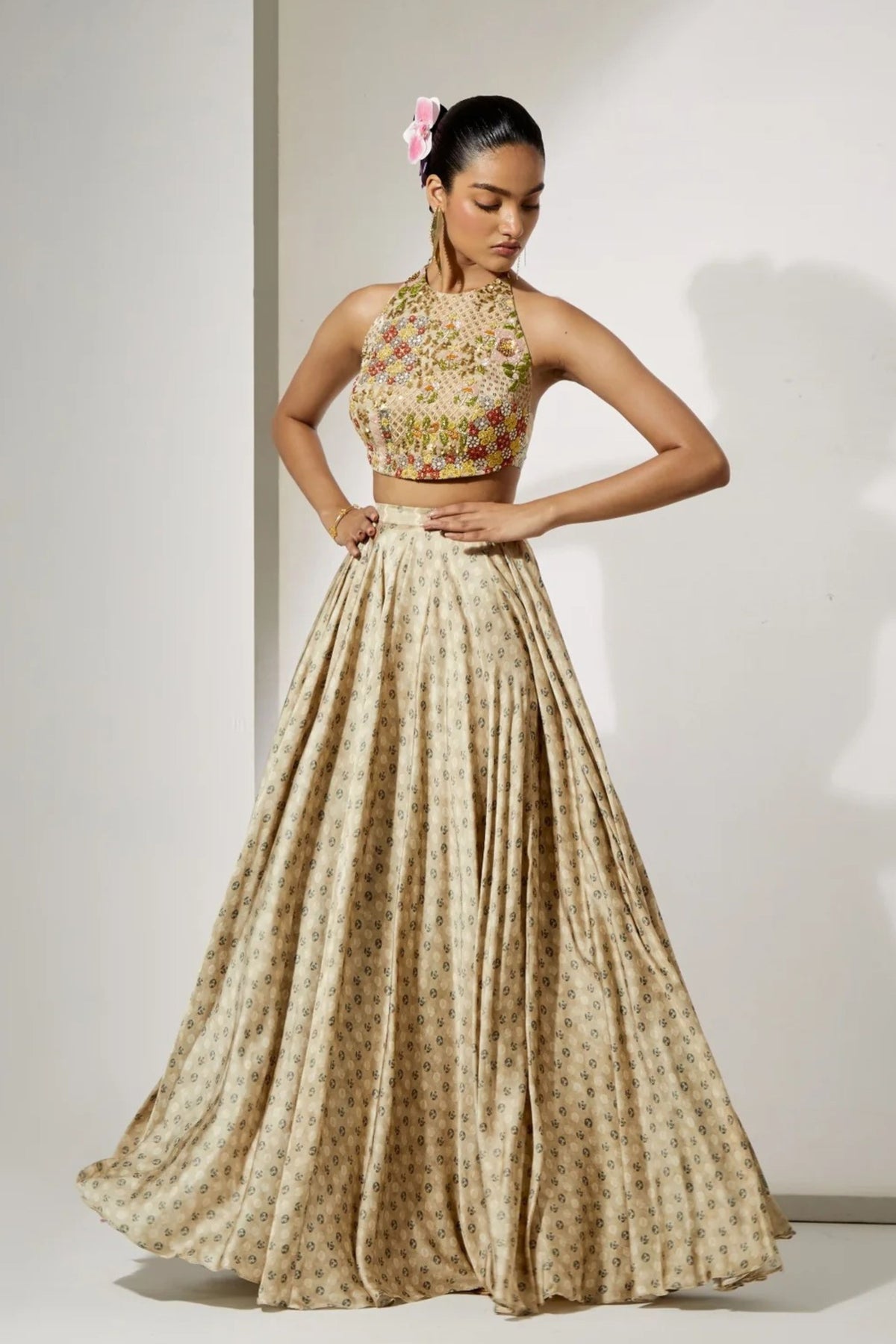 Ivory Bloom Skirt Set