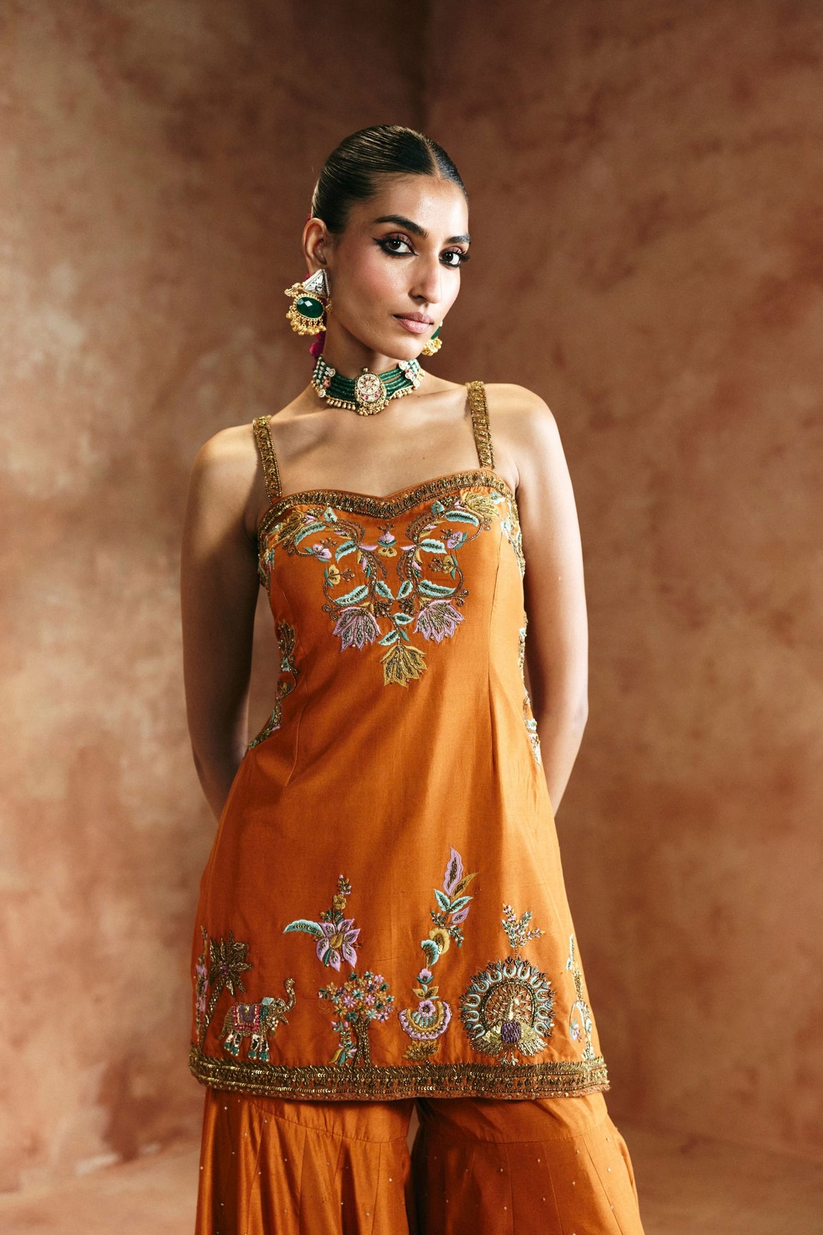 Multicoloured Sindh Zardozi Sharara Set