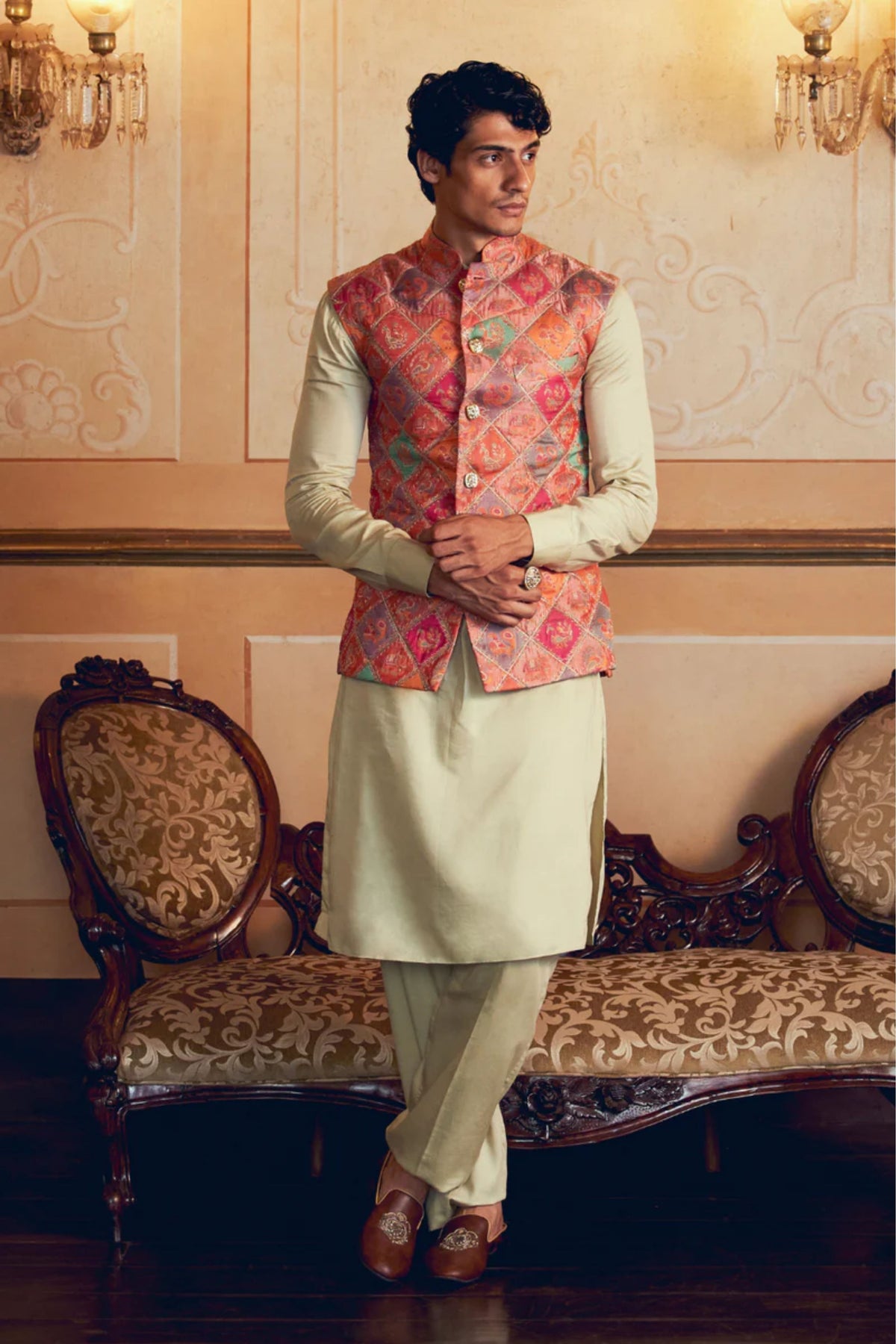 Multicolored Nehru Jacket
