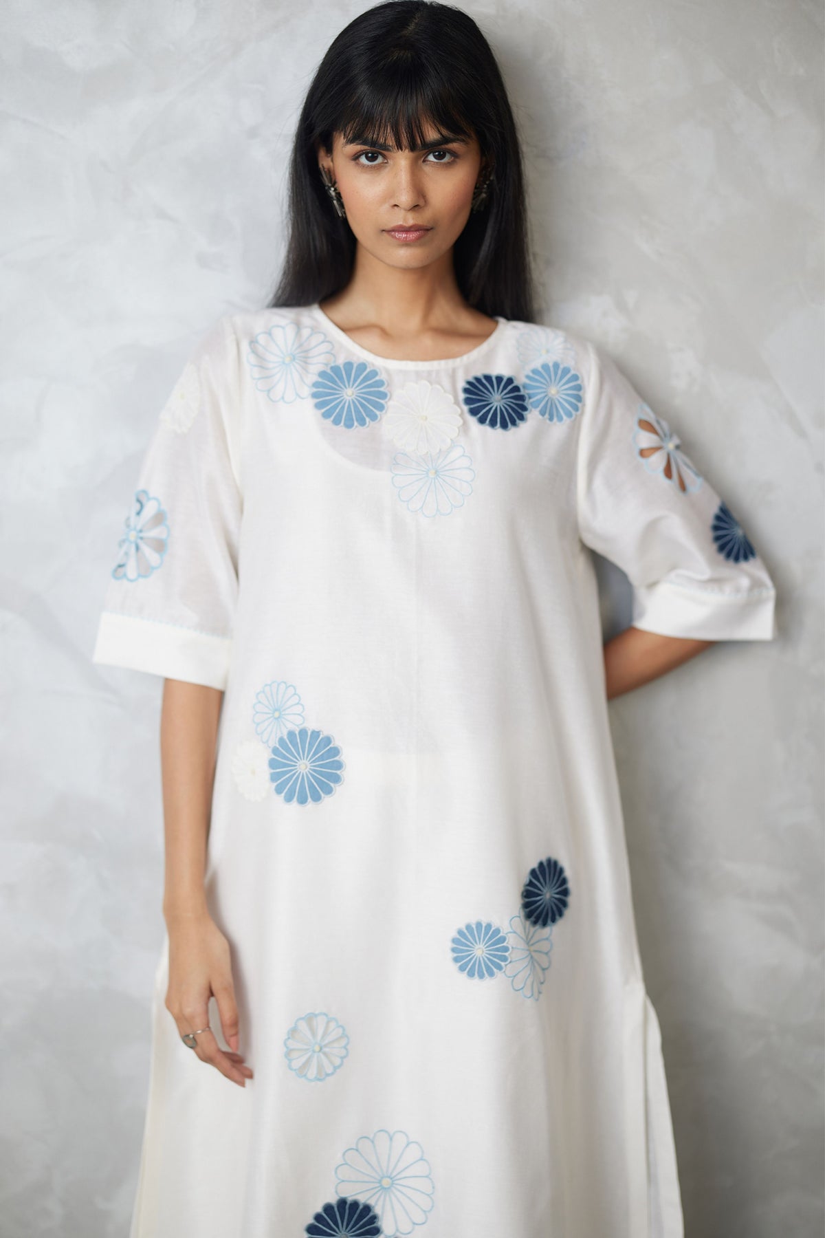 Straight Cut Ivory Kurta Set