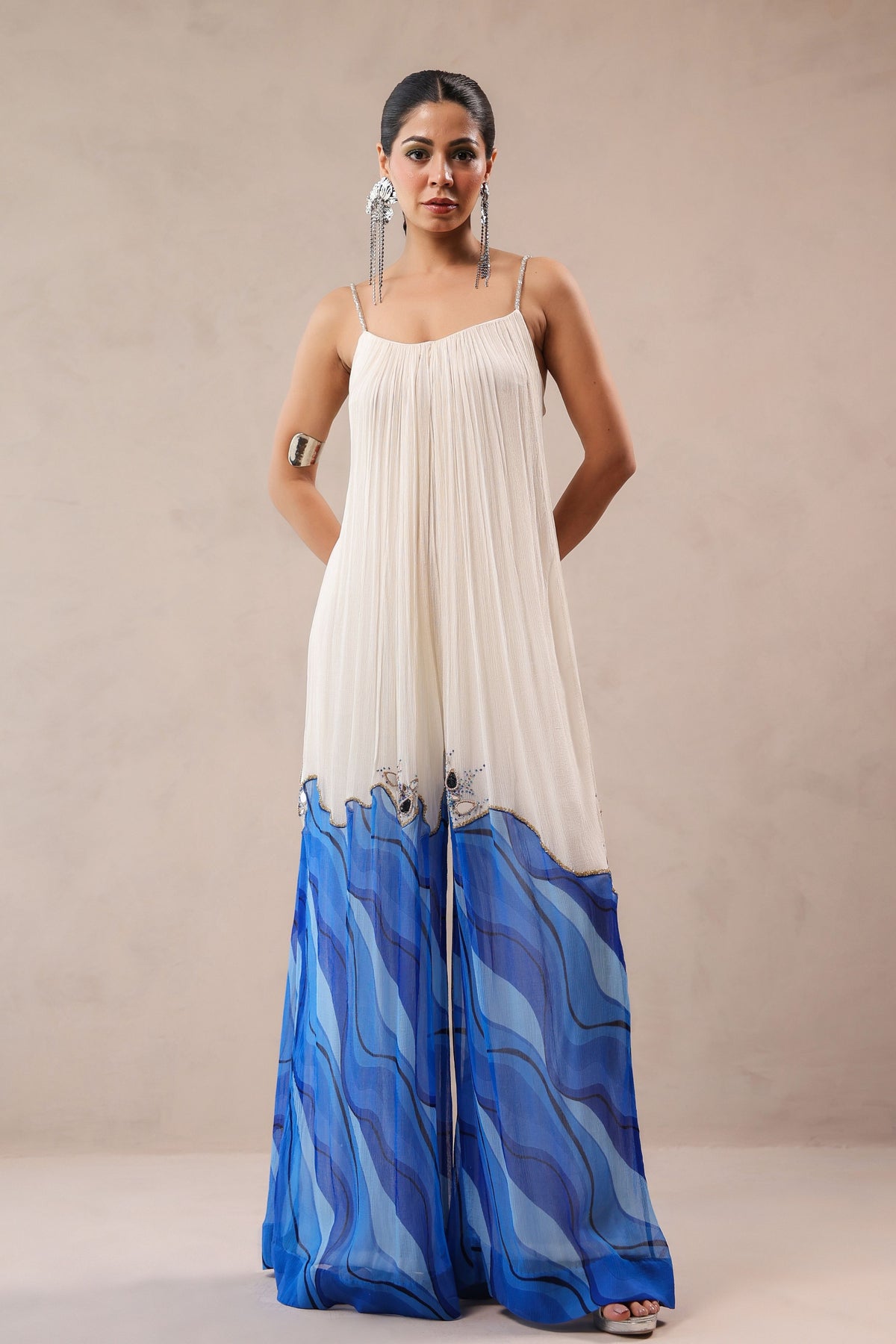 La Bling Mirror Ruched Jumpsuit