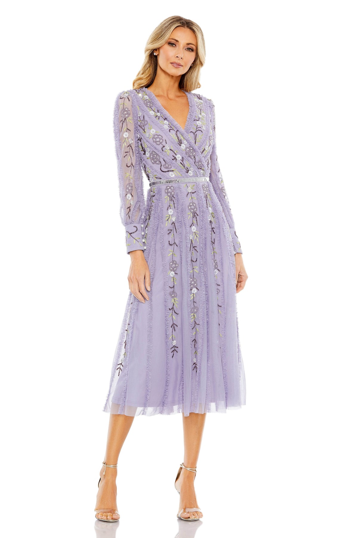 Midi Allover Frill Dress