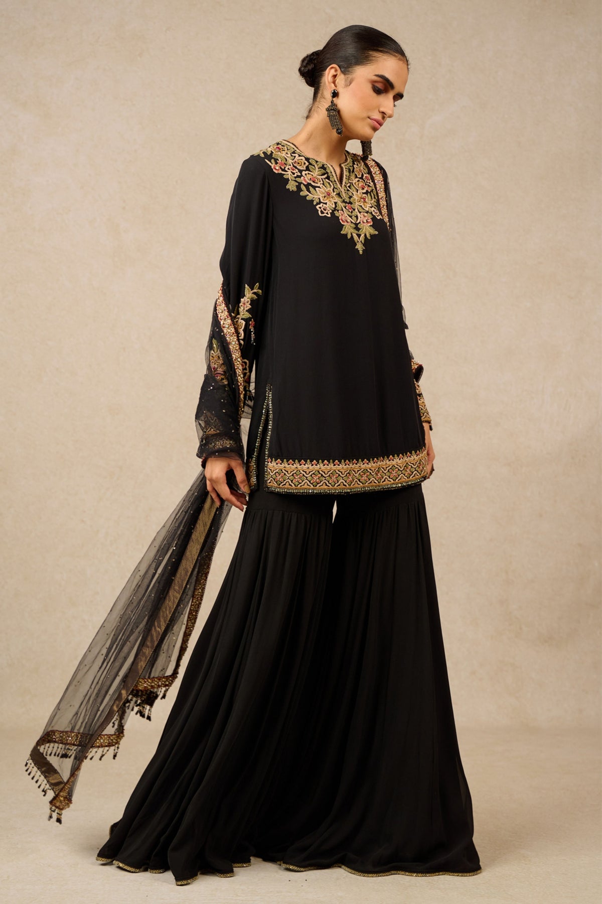 Black Georgette Sharara