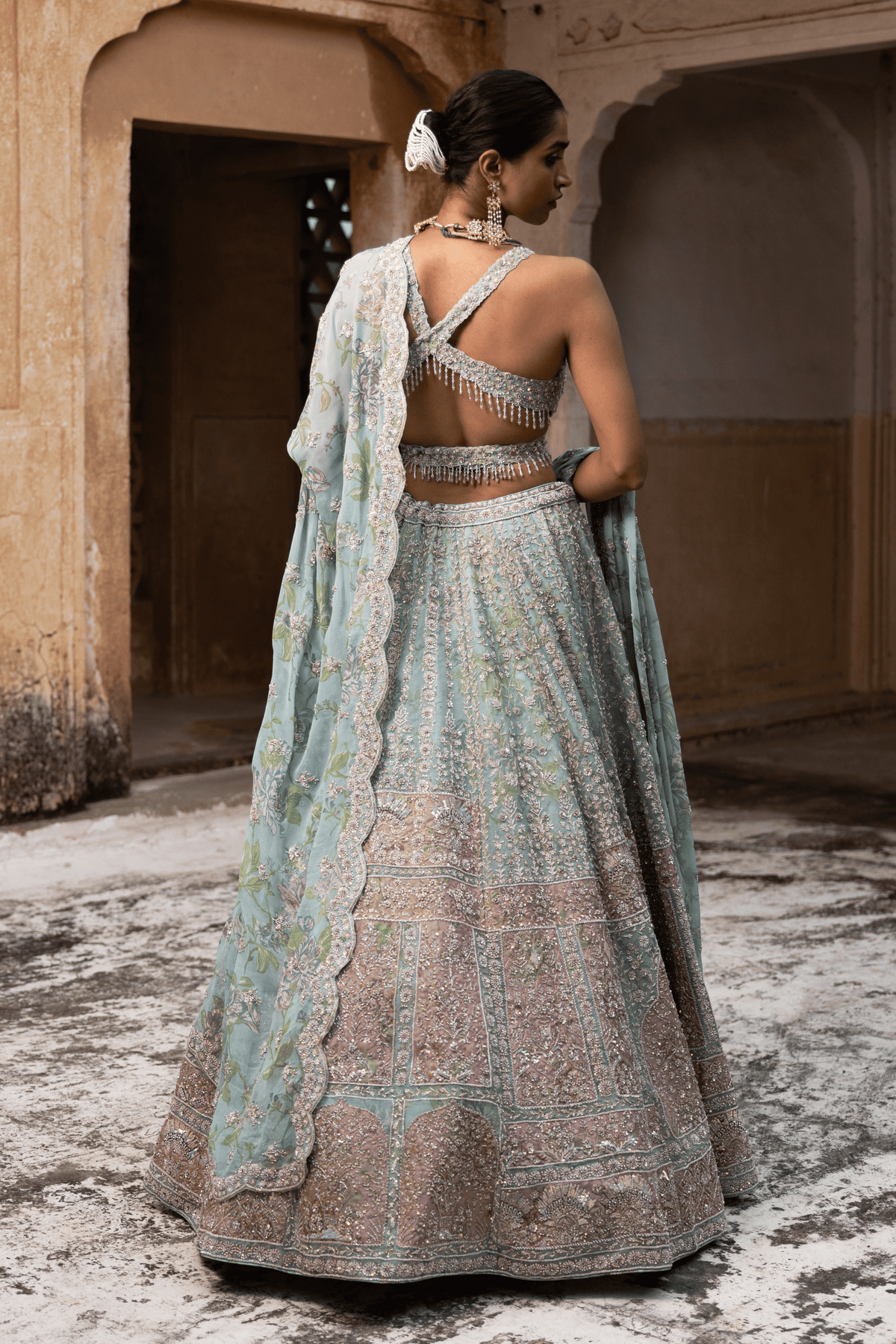 Pure Organza Bridal Lehenga