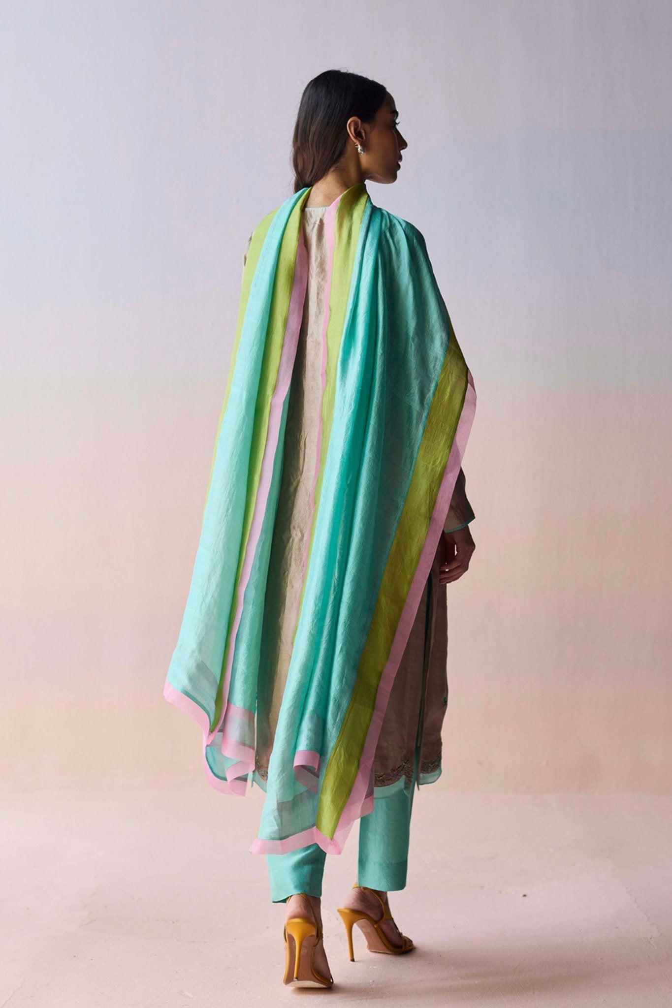 Breeze of Dawn Dupatta - Surmaye - Elahe