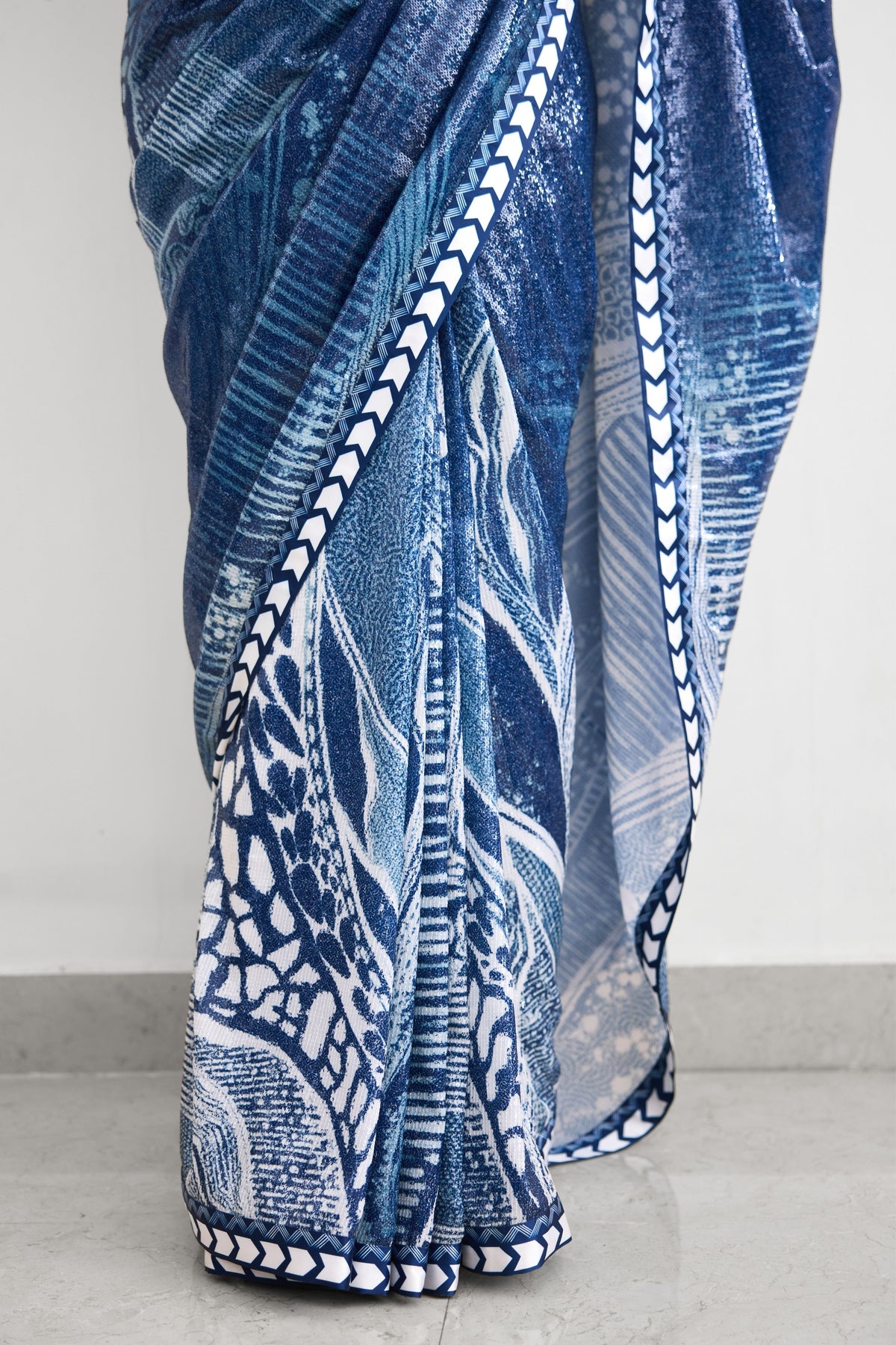 Swirl Sequence Saree Set