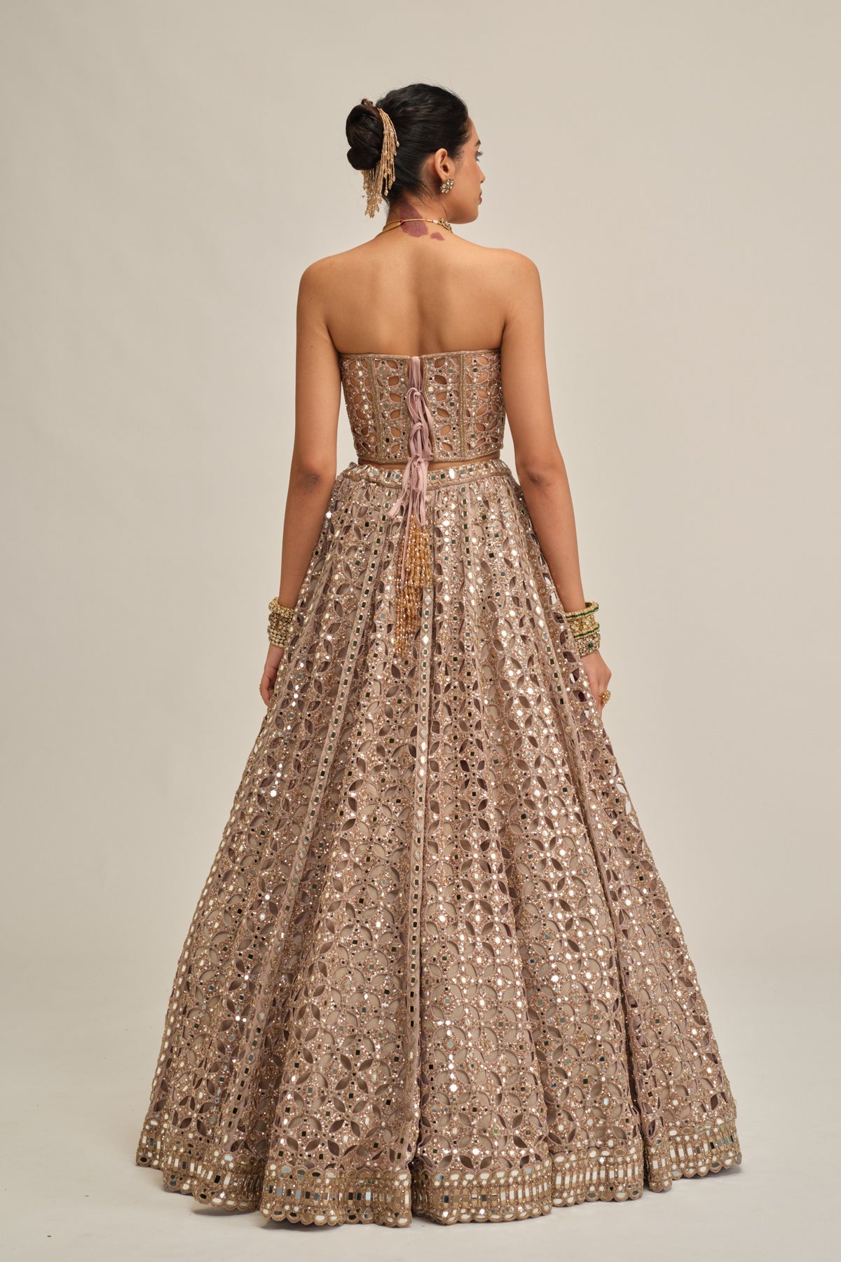 Ash Cutwork Lehenga Set