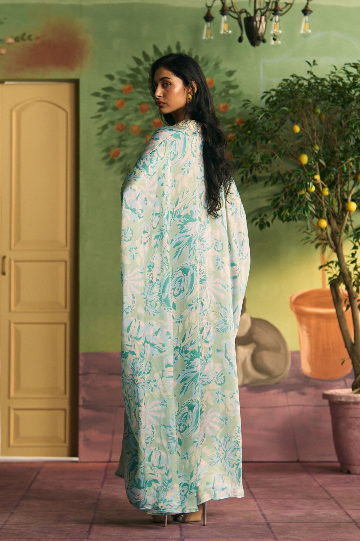 Mint Aqua Reverie Kaftan