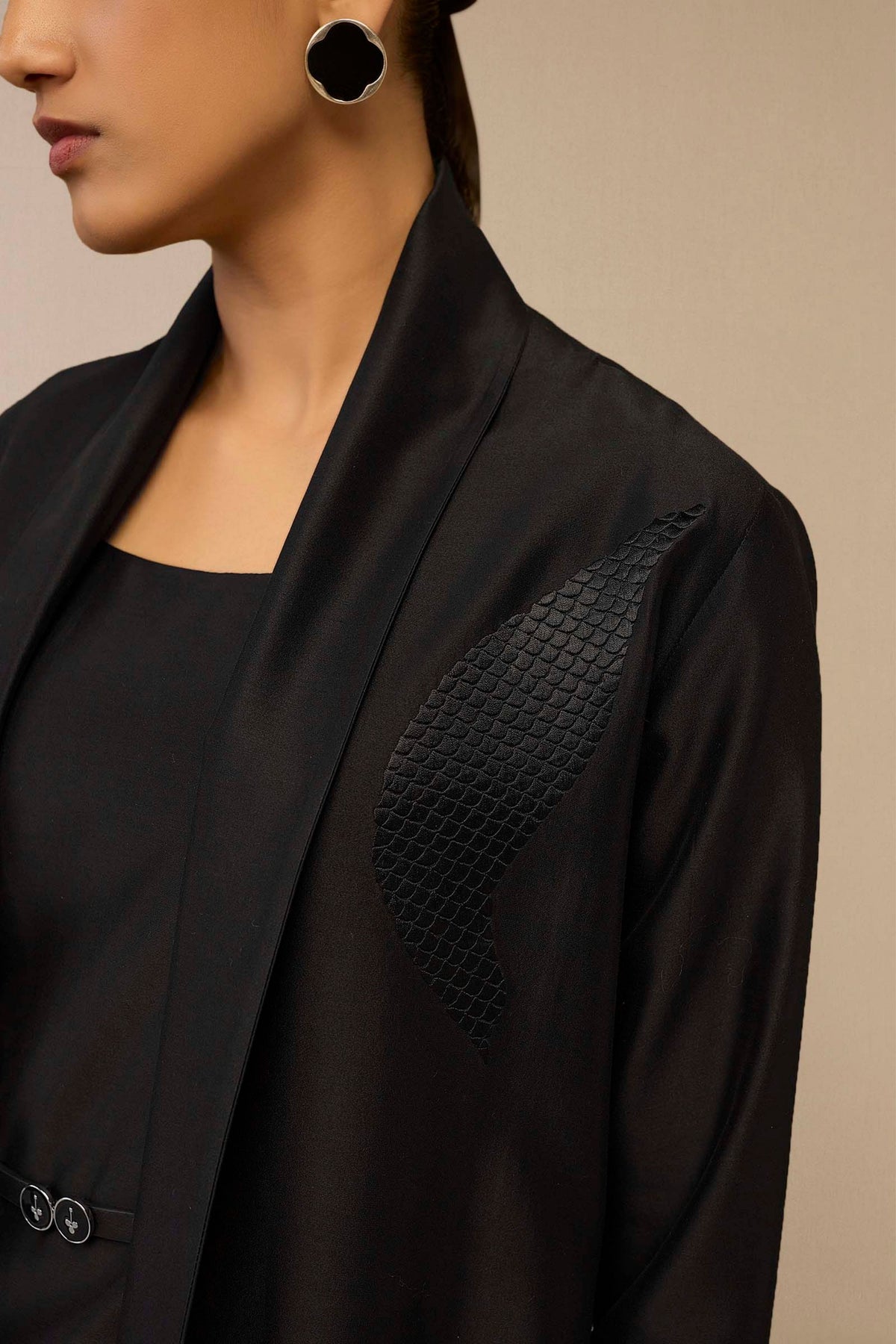 Black Dil-e-zaar Jacket Set