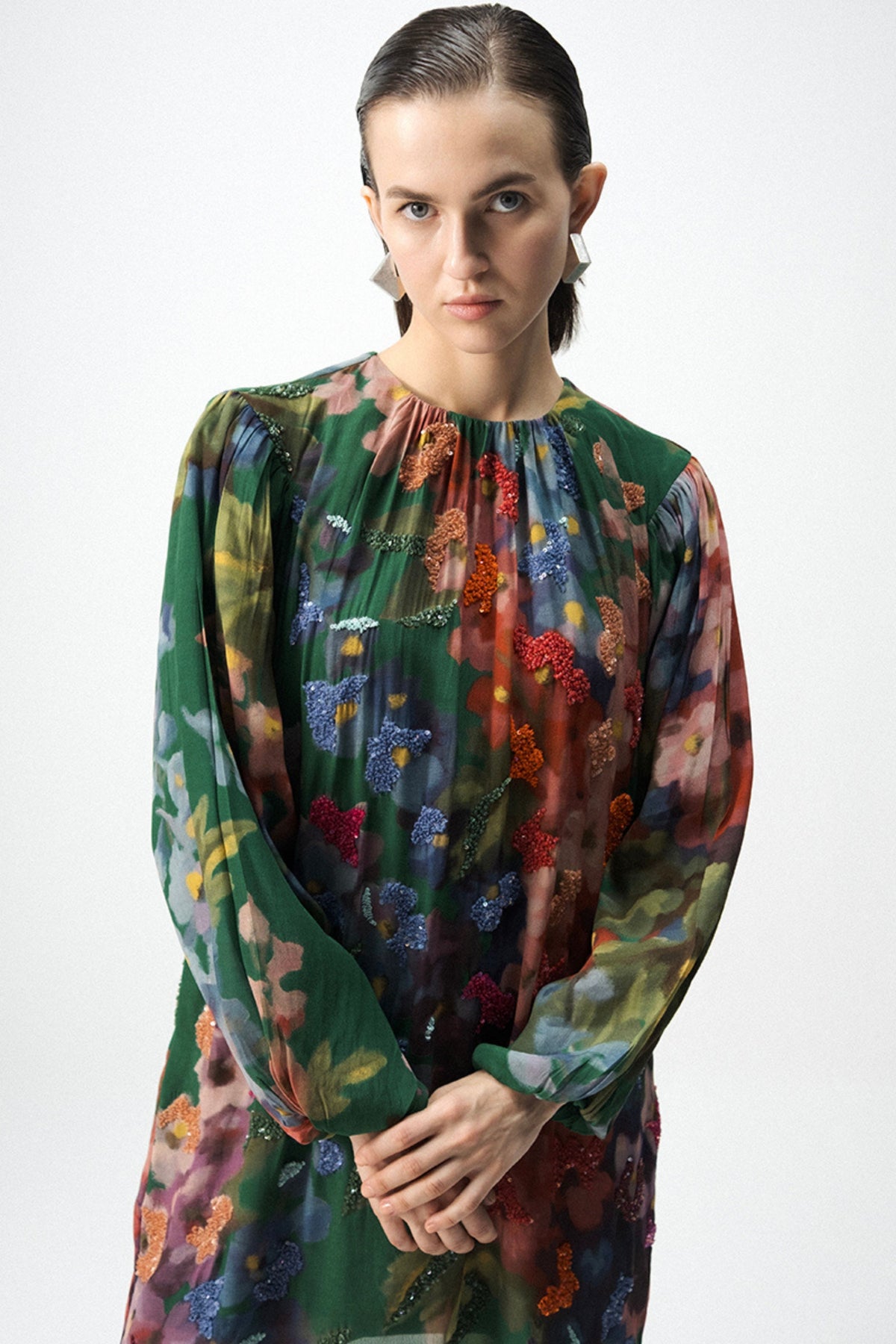 Thea Embroidered Short Dress