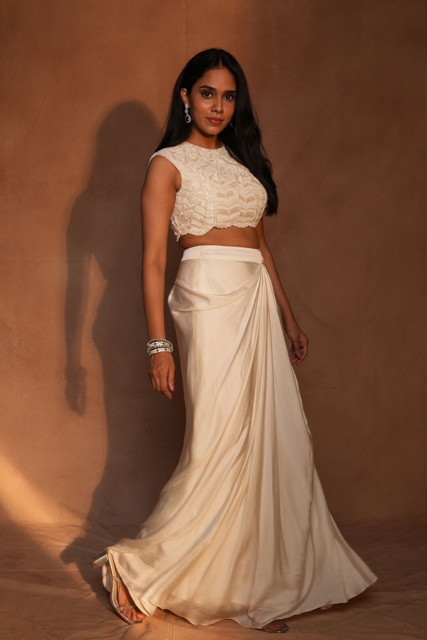 Ivory Skirt Set - Ashutosh Joshi - Elahe