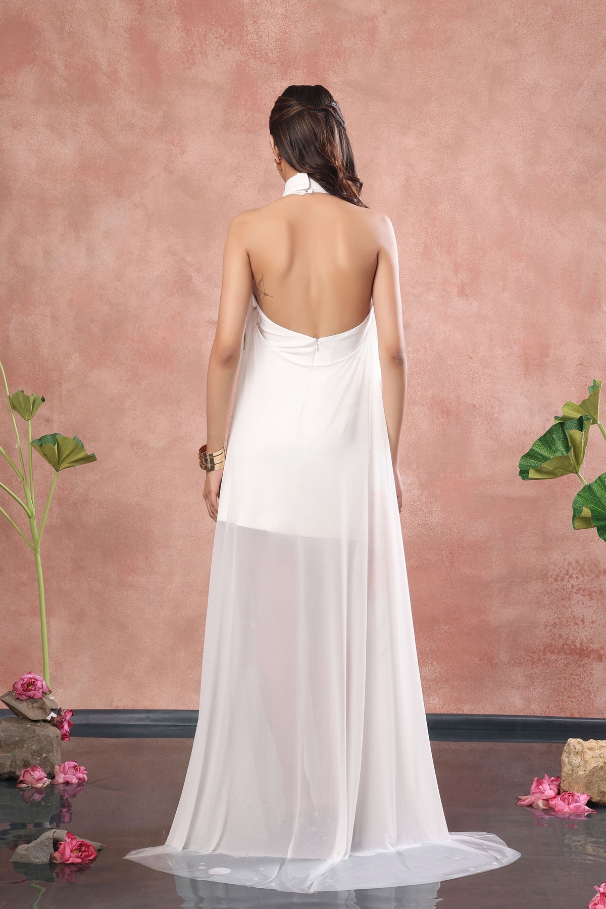 Neoprene Embro Overlay Dress Set