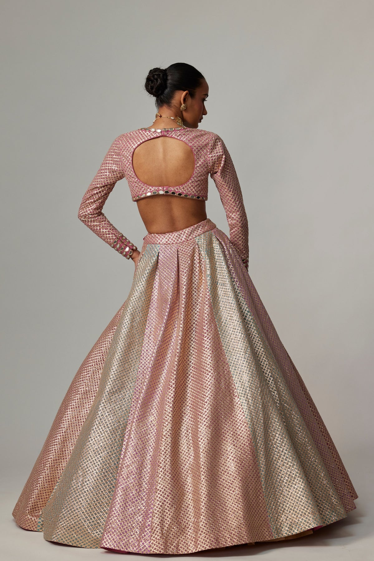 Dark Blush Multicolor Lehenga Set
