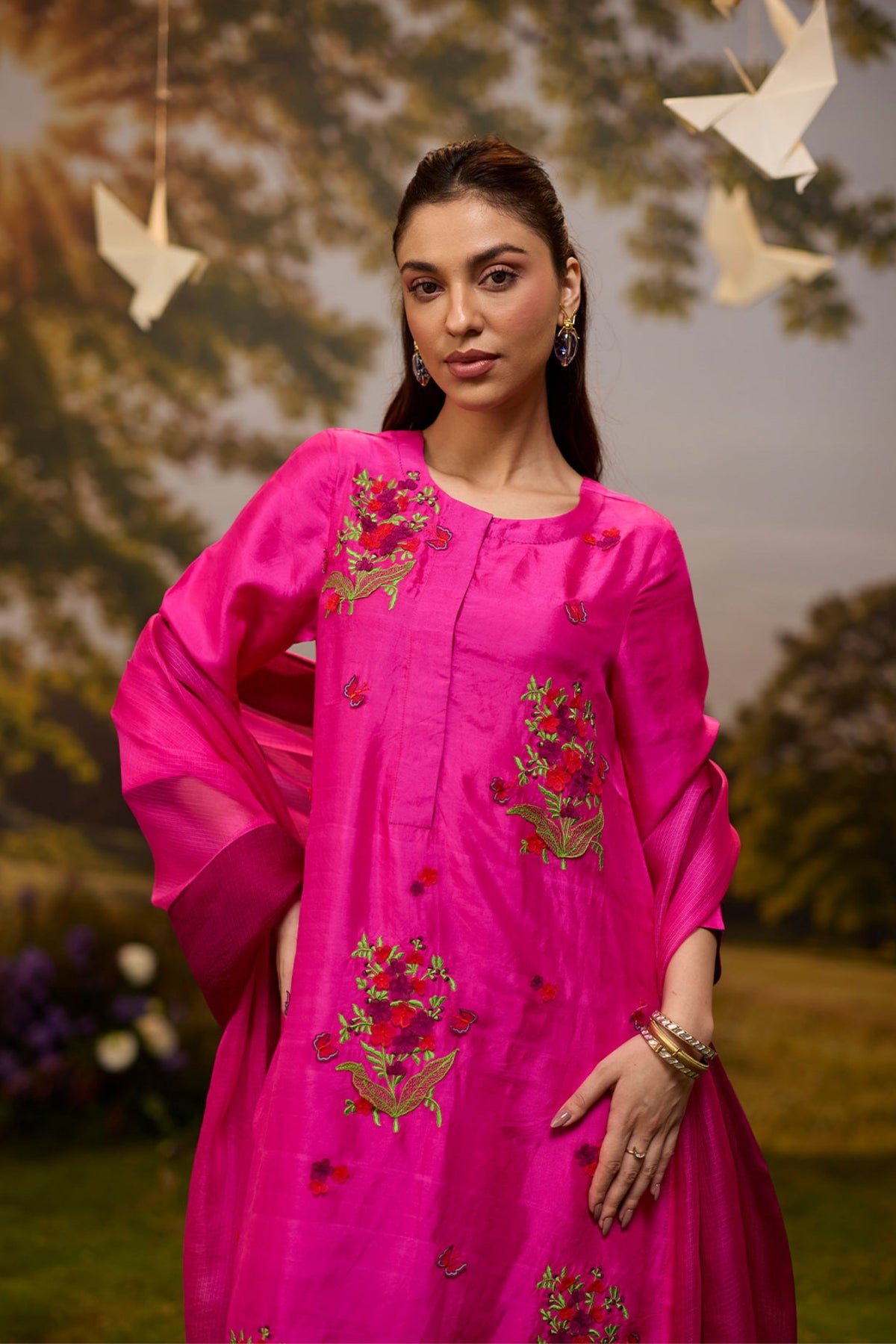 Alive Within Embroidered Pink Kurta Set