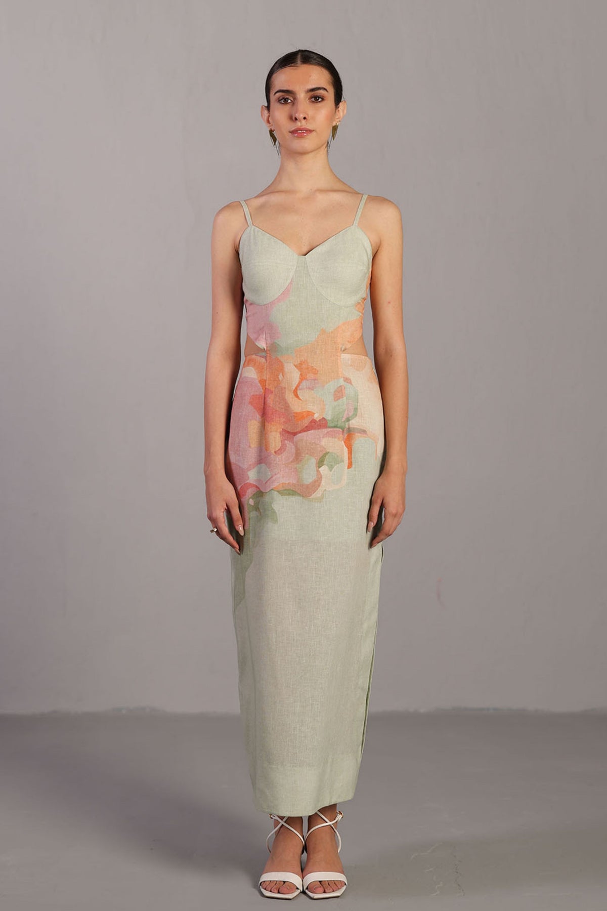 Diffuse Pink and Green Dress