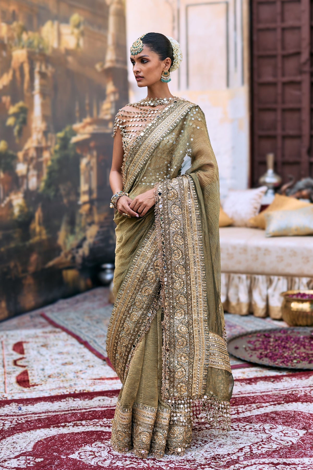 Green Tarangini Saree Set