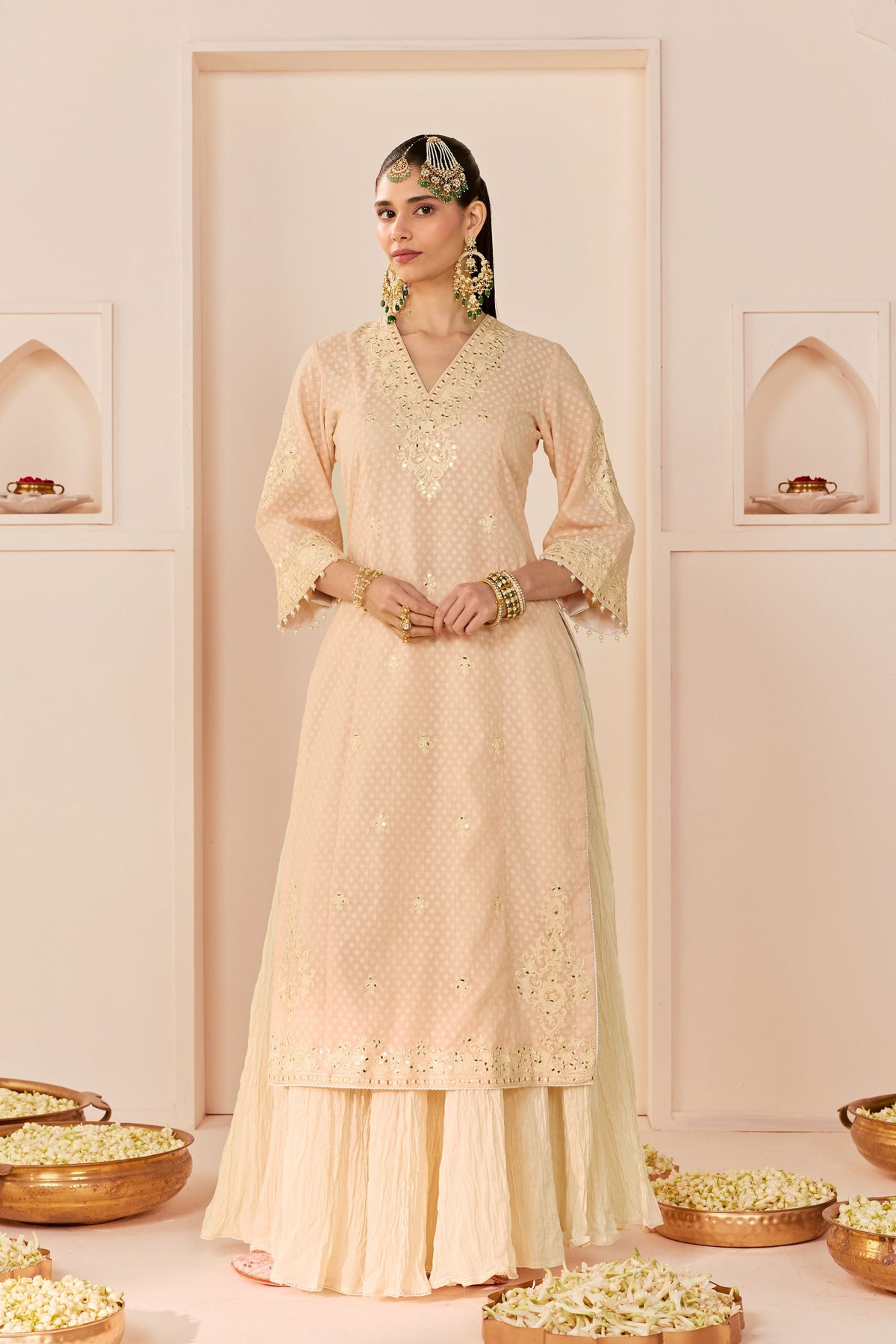Ruhani Carnation Pink Skirt Set