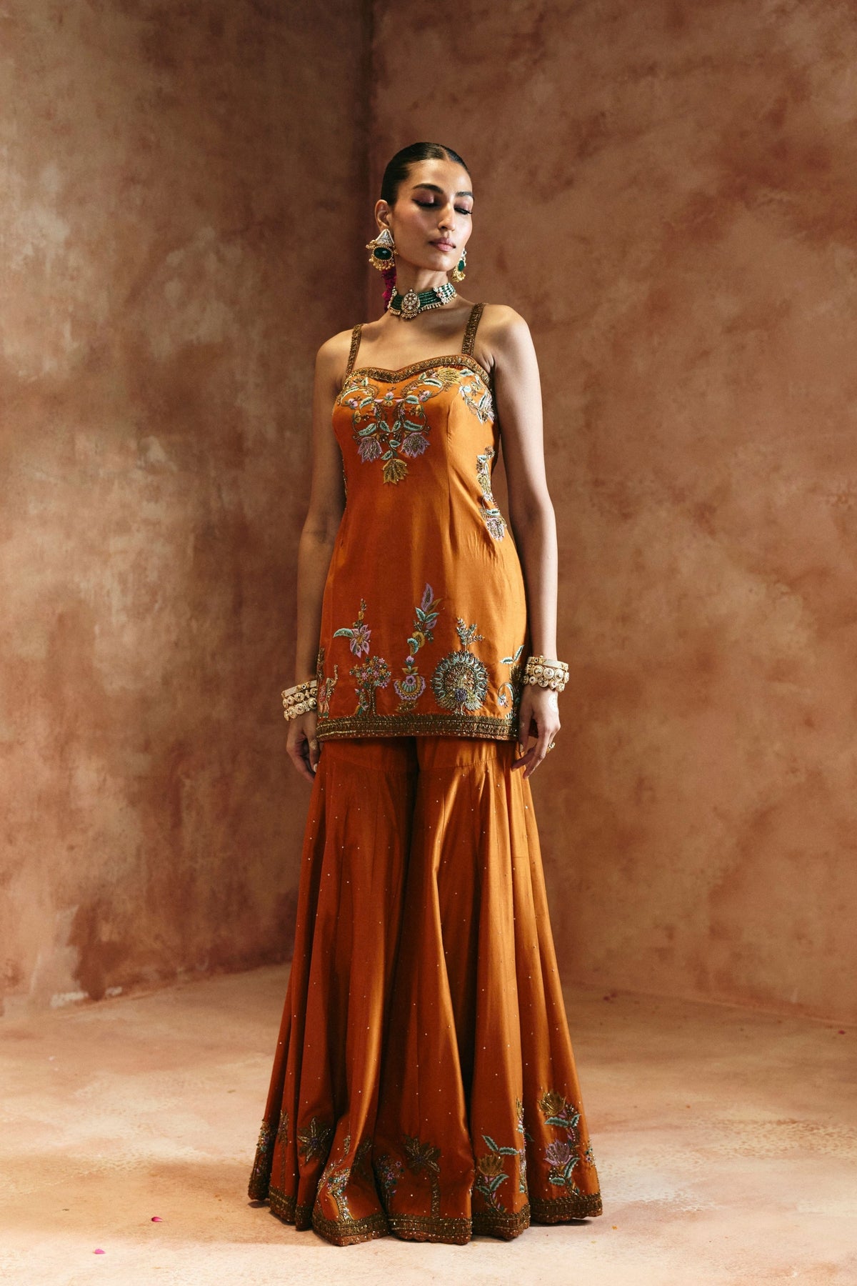 Multicoloured Sindh Zardozi Sharara Set