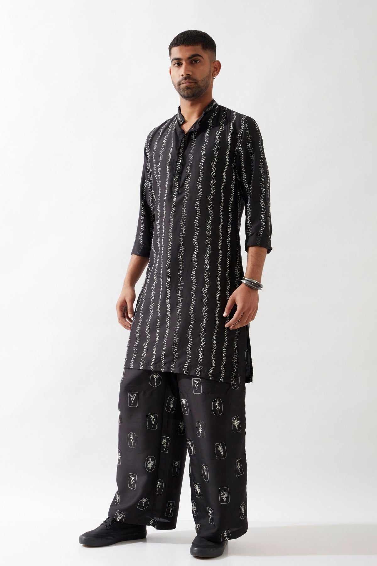 Irvin Vine Black Kurta Set