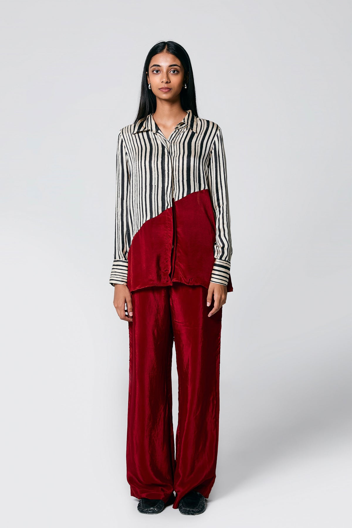 Multicolour Diagonal Stripes Co-ord Set