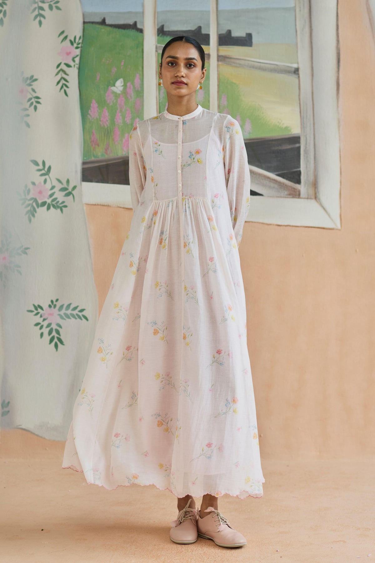 Florist Maxi Dress Chanderi