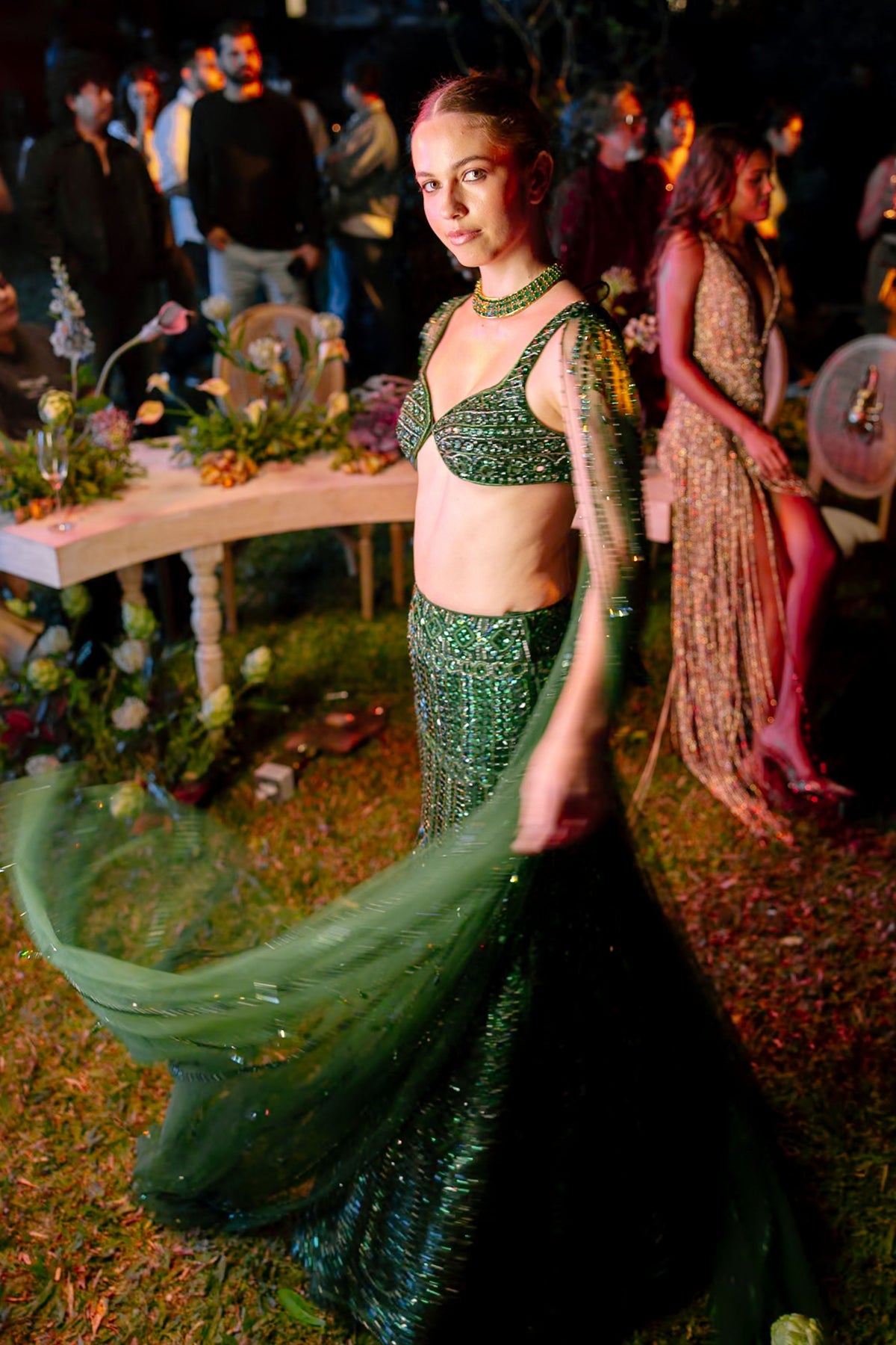 Emerald Élan Lehenga Set