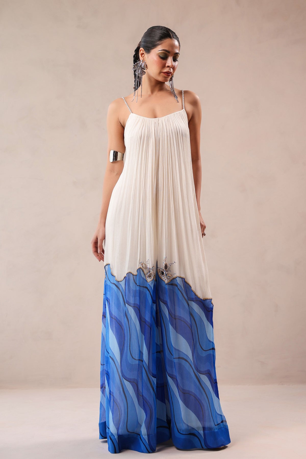 La Bling Mirror Ruched Jumpsuit